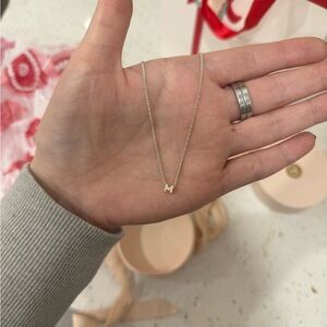 Gorjana Silver 'M' Initial Necklace